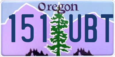 OR license plate 151UBT