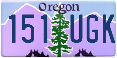 OR license plate 151UGK