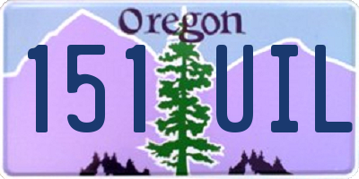 OR license plate 151UIL