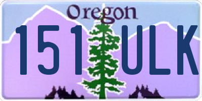 OR license plate 151ULK