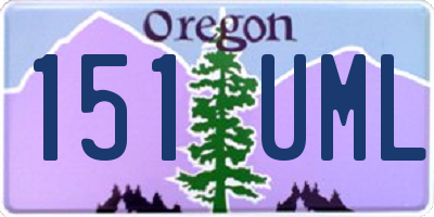 OR license plate 151UML