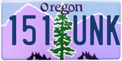 OR license plate 151UNK