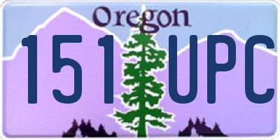 OR license plate 151UPC