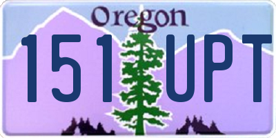 OR license plate 151UPT