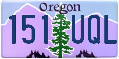 OR license plate 151UQL