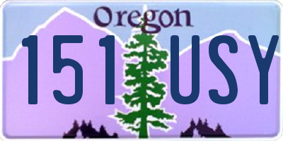 OR license plate 151USY