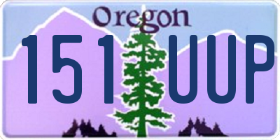 OR license plate 151UUP