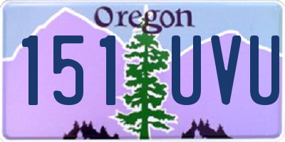 OR license plate 151UVU