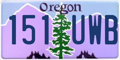 OR license plate 151UWB