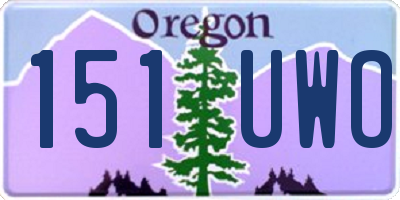 OR license plate 151UWO