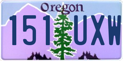OR license plate 151UXW