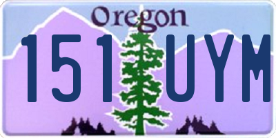 OR license plate 151UYM