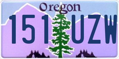 OR license plate 151UZW