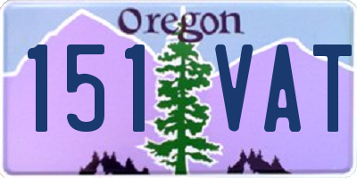 OR license plate 151VAT