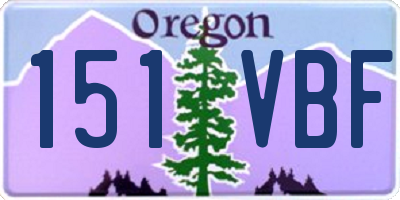 OR license plate 151VBF