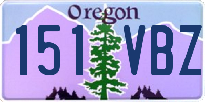 OR license plate 151VBZ