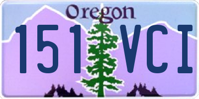 OR license plate 151VCI