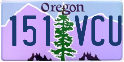OR license plate 151VCU