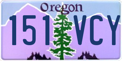 OR license plate 151VCY