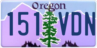 OR license plate 151VDN