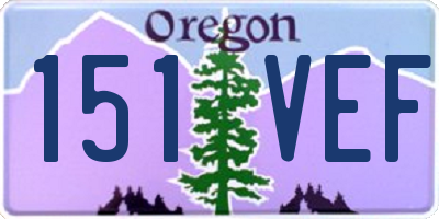 OR license plate 151VEF