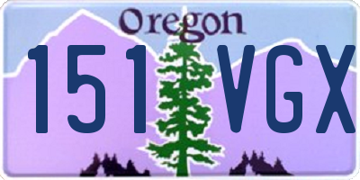 OR license plate 151VGX