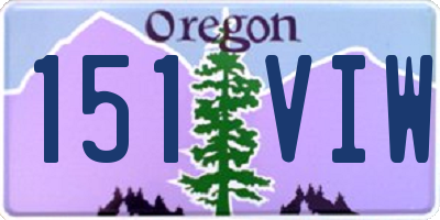 OR license plate 151VIW
