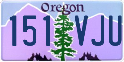 OR license plate 151VJU