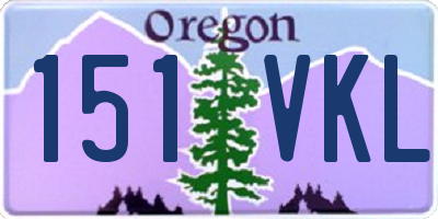 OR license plate 151VKL