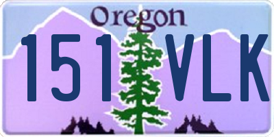 OR license plate 151VLK