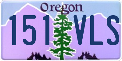 OR license plate 151VLS