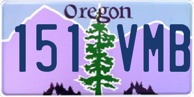 OR license plate 151VMB
