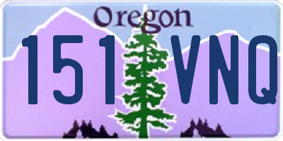 OR license plate 151VNQ