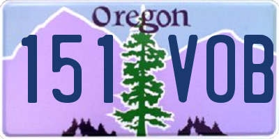 OR license plate 151VOB