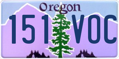 OR license plate 151VOC