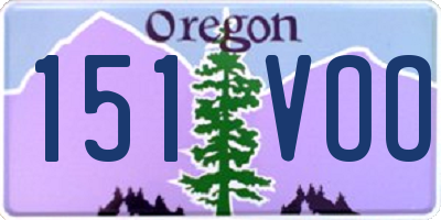 OR license plate 151VOO