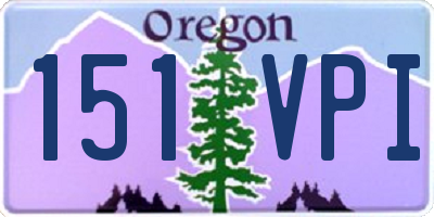 OR license plate 151VPI