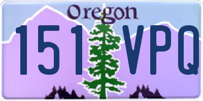 OR license plate 151VPQ