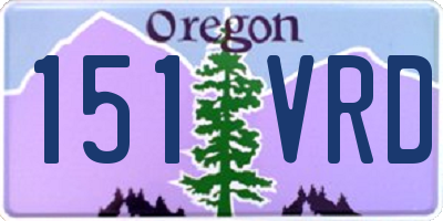 OR license plate 151VRD
