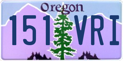 OR license plate 151VRI