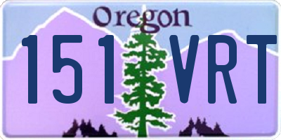 OR license plate 151VRT