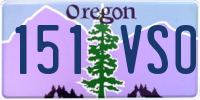 OR license plate 151VSO