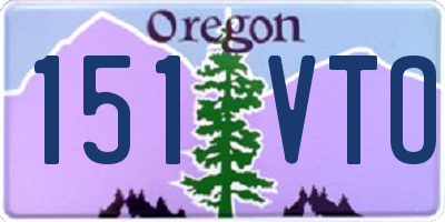 OR license plate 151VTO