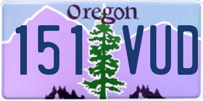 OR license plate 151VUD