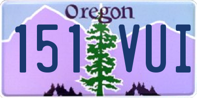 OR license plate 151VUI