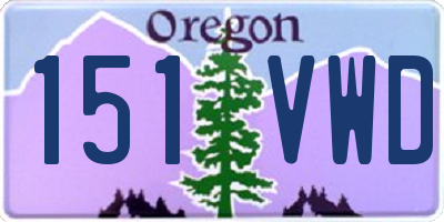 OR license plate 151VWD