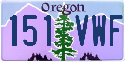 OR license plate 151VWF