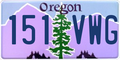 OR license plate 151VWG