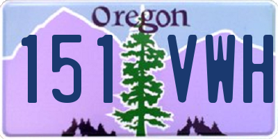 OR license plate 151VWH