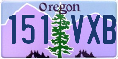 OR license plate 151VXB